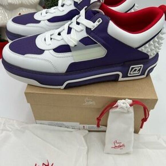 Christian Louboutin Mens Astroloubi, leather trimmed sneakers size 45 - Picture 5 of 13